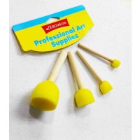 Set Pincel Ponceador Esponja x4